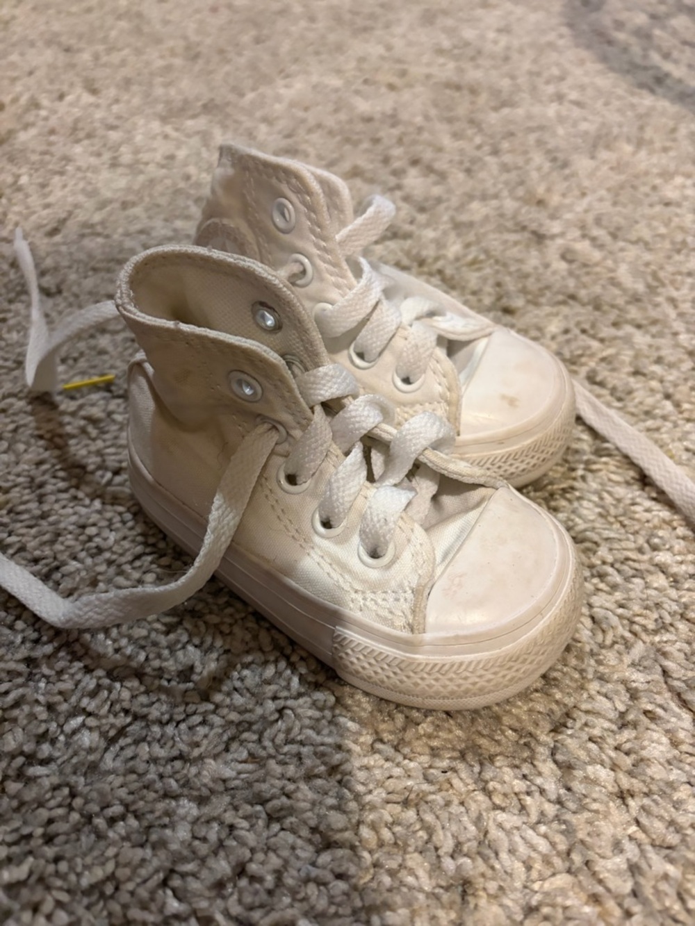Infant size 3 All White Converse